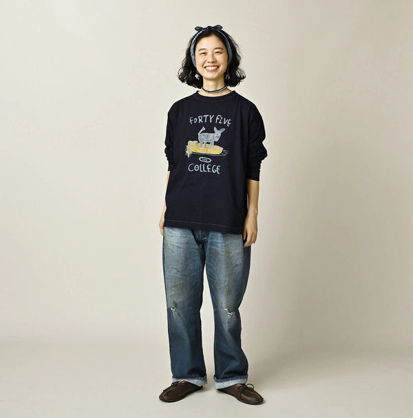 45R Indigo Donkey College 908 Long Sleeve T-shirt