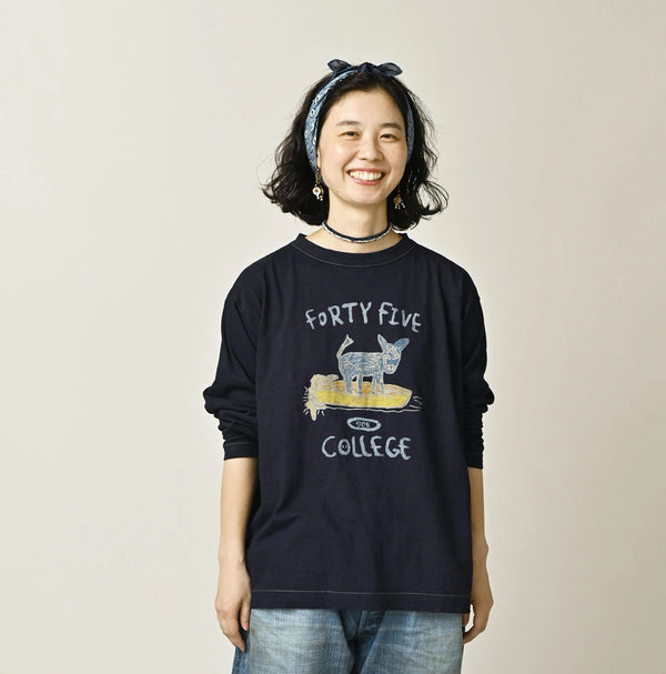 45R Indigo Donkey College 908 Long Sleeve T-shirt
