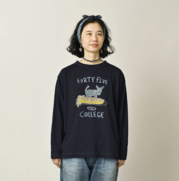 45R Indigo Donkey College 908 Long Sleeve T-shirt