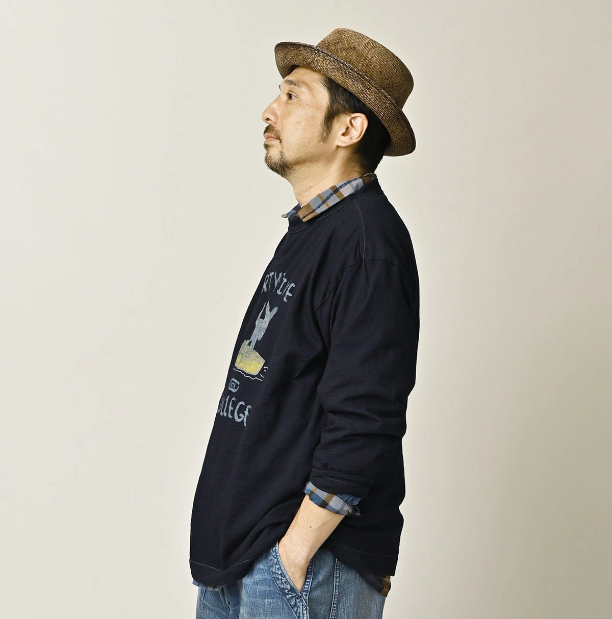 45R Indigo Donkey College 908 Long Sleeve T-shirt