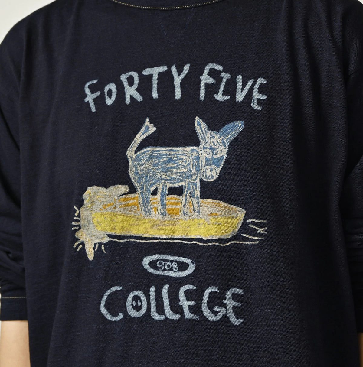 45R Indigo Donkey College 908 Long Sleeve T-shirt