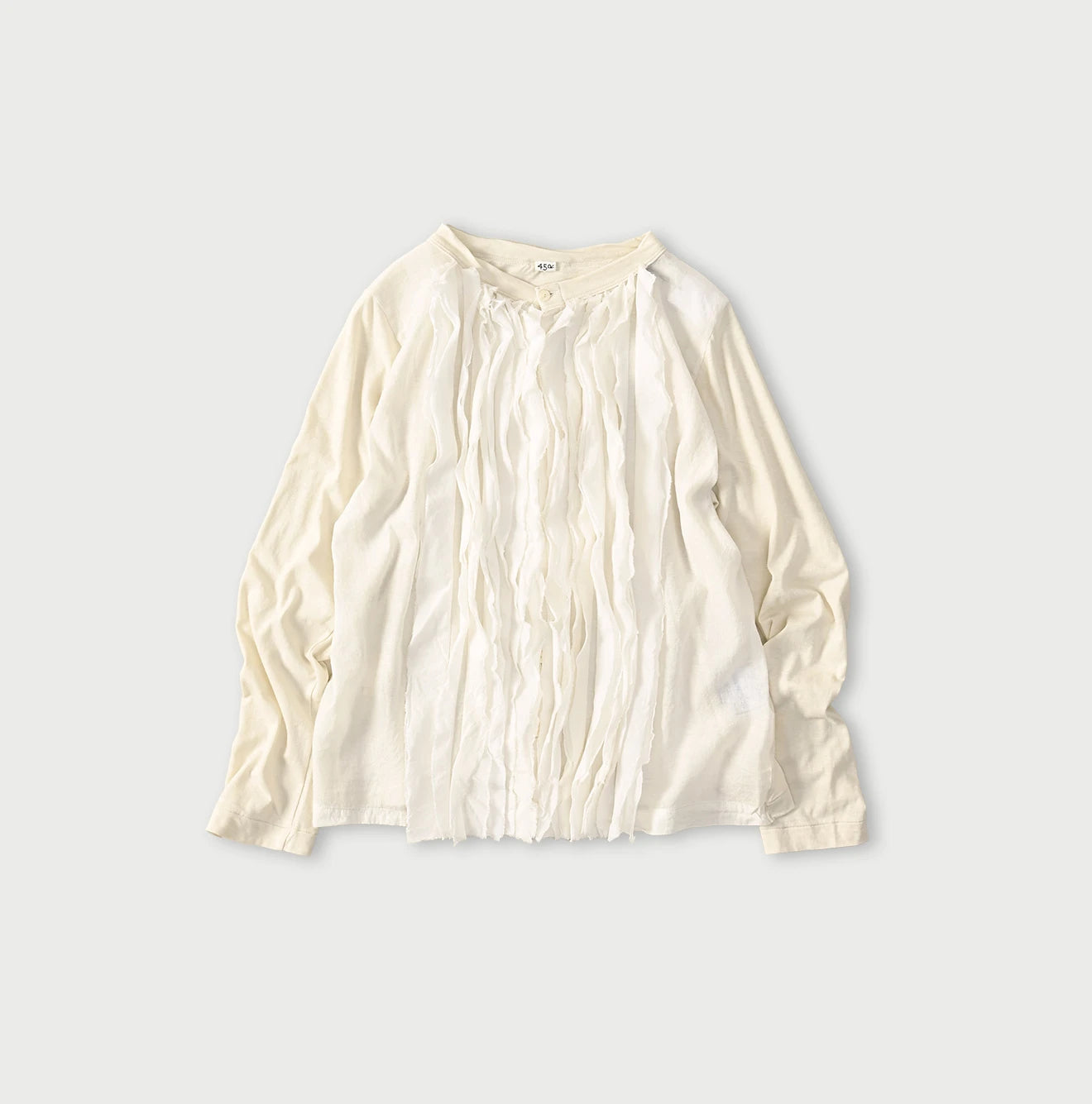 45R Tenjiku x Feather Khadi Frill Cardigan - Image 1