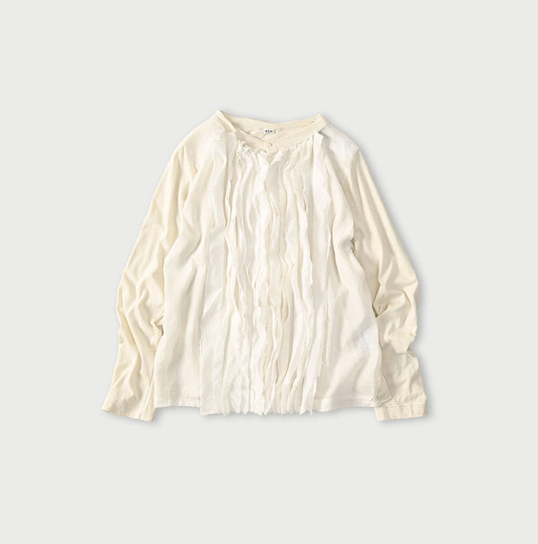 45R Tenjiku x Feather Khadi Frill Cardigan