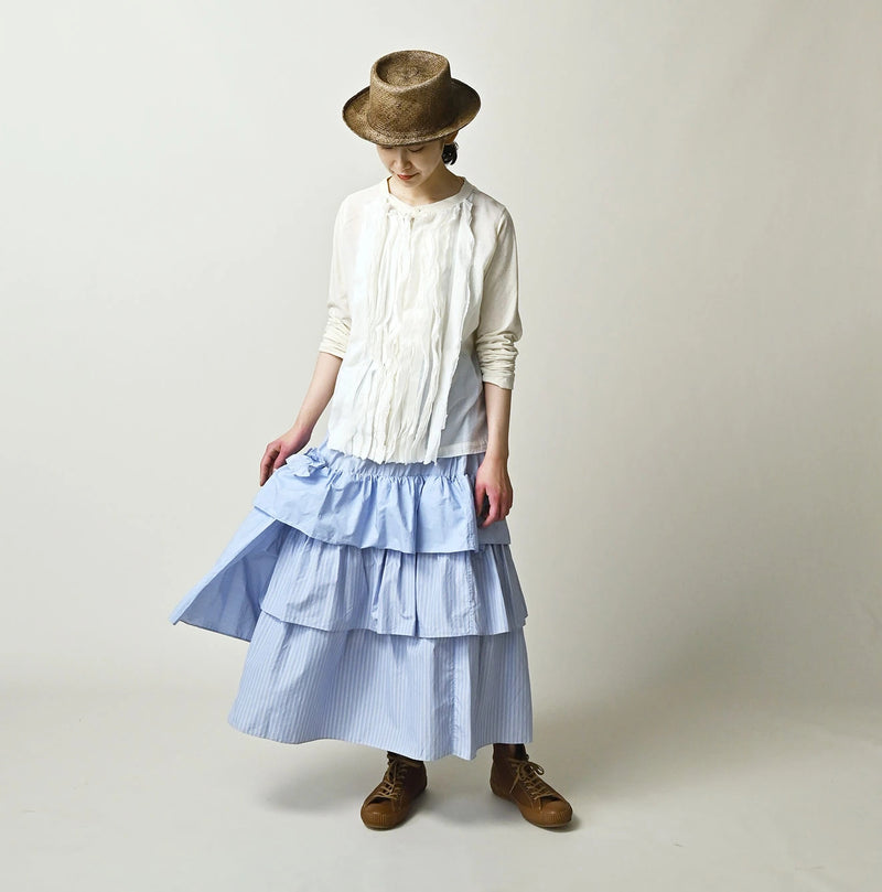 45R Tenjiku x Feather Khadi Frill Cardigan - Image 2