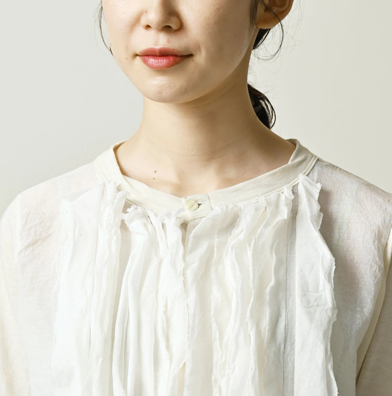 45R Tenjiku x Feather Khadi Frill Cardigan - Image 7