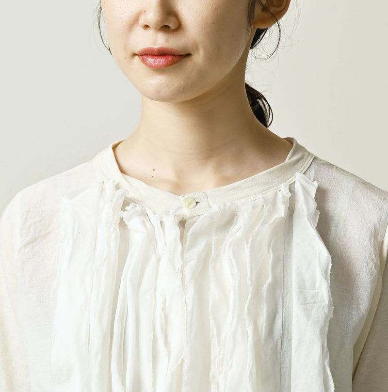 45R Tenjiku x Feather Khadi Frill Cardigan - Image 7