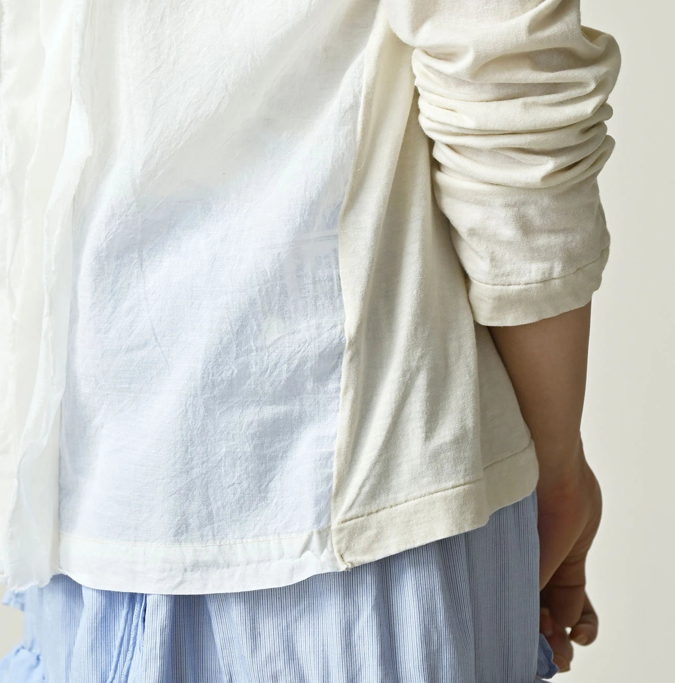 45R Tenjiku x Feather Khadi Frill Cardigan - Image 9