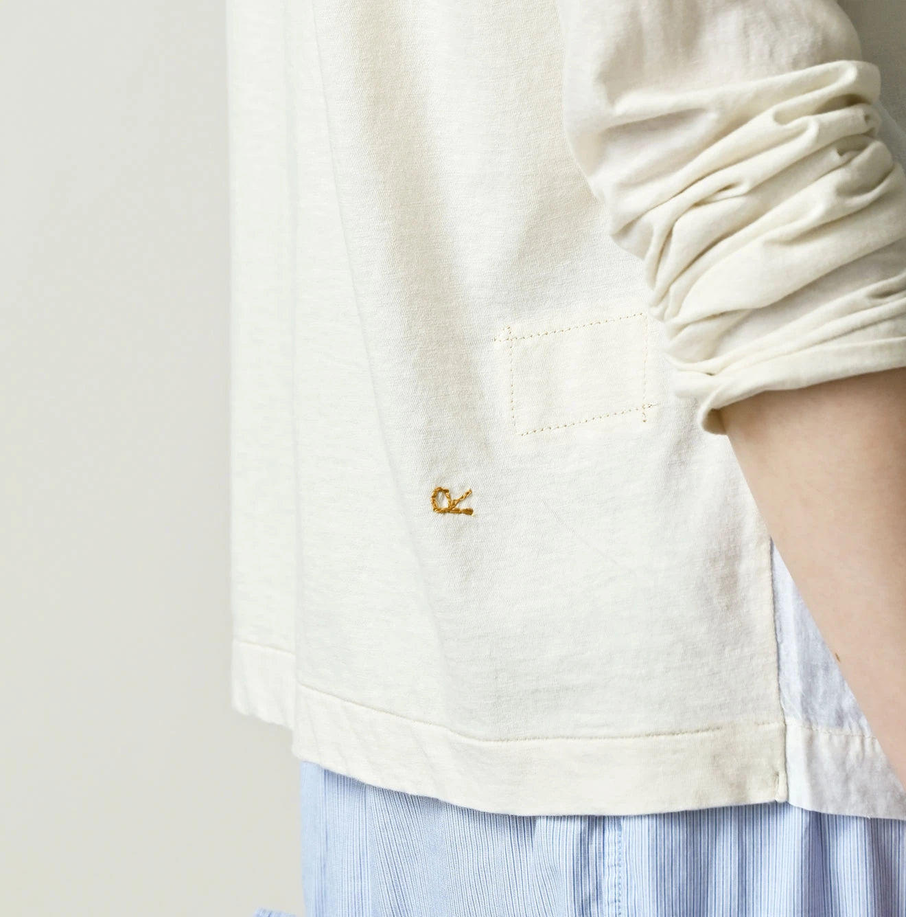 45R Tenjiku x Feather Khadi Frill Cardigan - Image 11