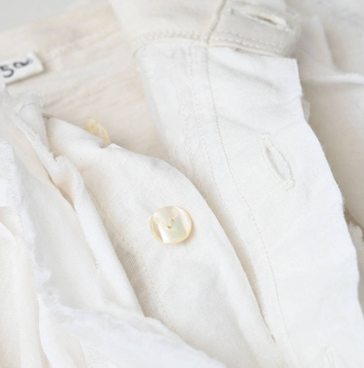45R Tenjiku x Feather Khadi Frill Cardigan