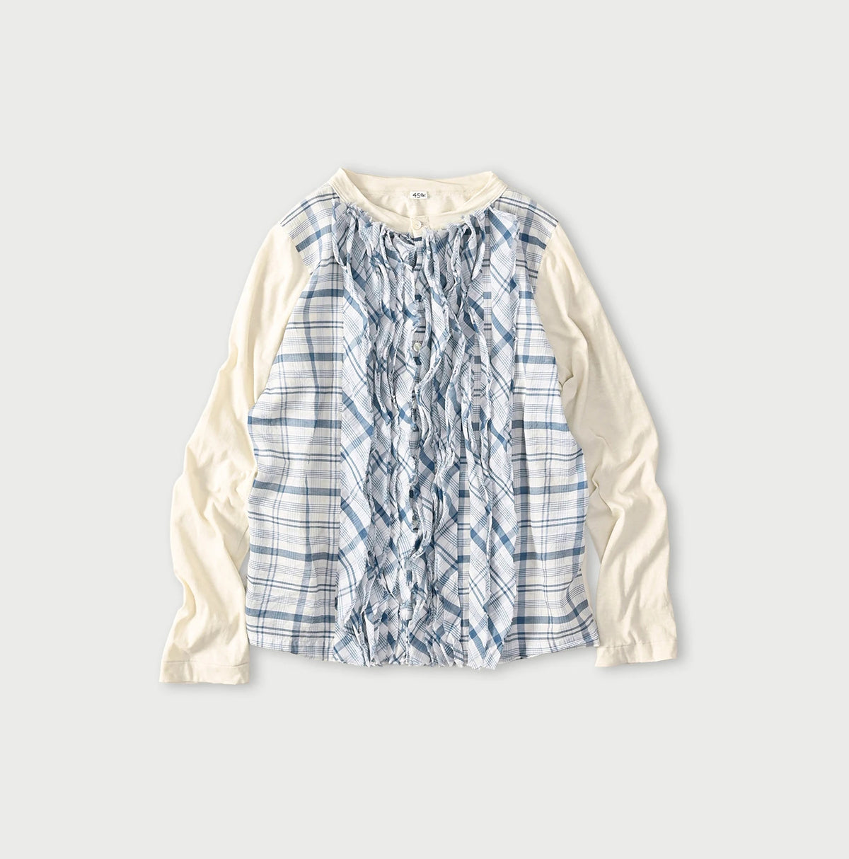 45R Tenjiku x Feather Khadi Frill Cardigan