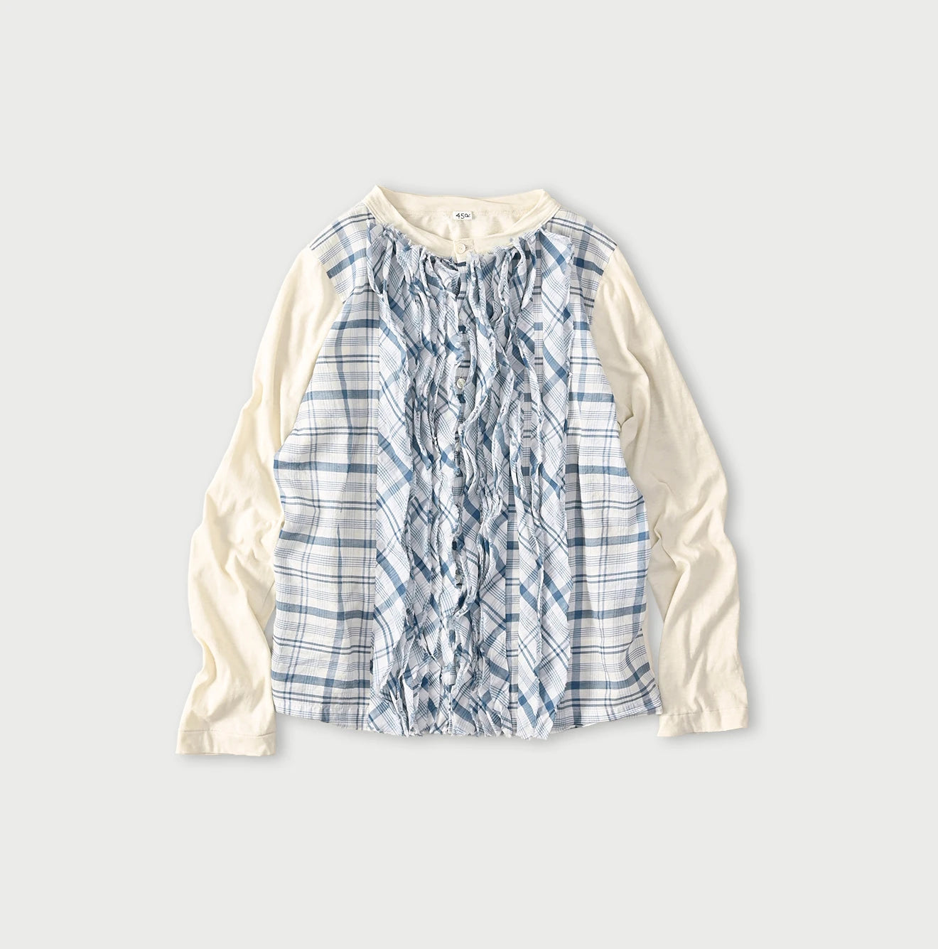 45R Tenjiku x Feather Khadi Frill Cardigan - Image 1