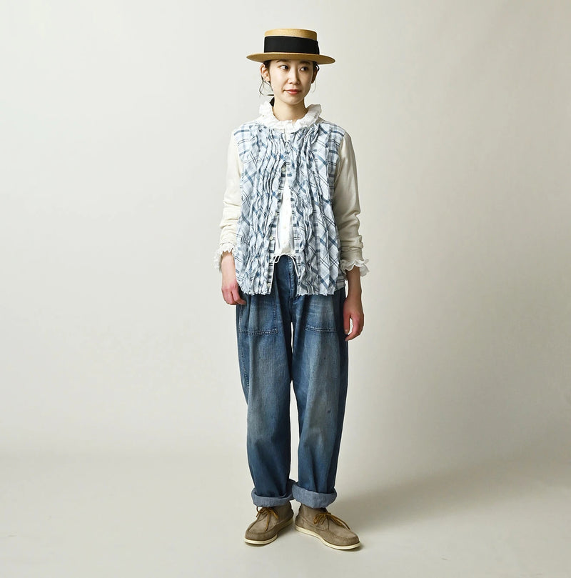 45R Tenjiku x Feather Khadi Frill Cardigan - Image 3