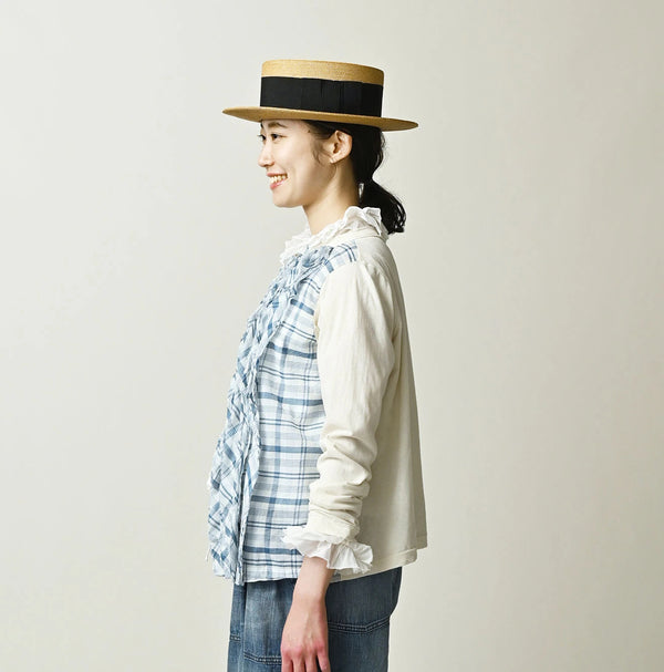 45R Tenjiku x Feather Khadi Frill Cardigan