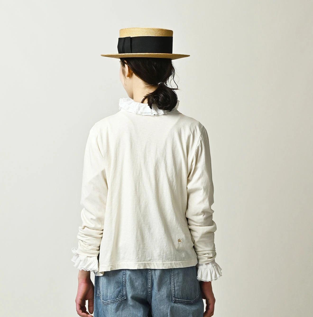 45R Tenjiku x Feather Khadi Frill Cardigan - Image 6