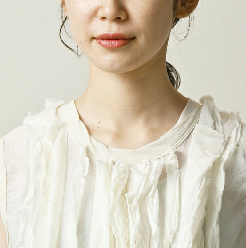 45R Tenjiku x Feather Khadi Frill Camisole - Image 6