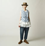 45R Tenjiku x Feather Khadi Frill Camisole