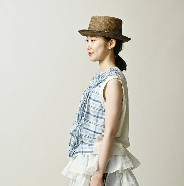 45R Tenjiku x Feather Khadi Frill Camisole