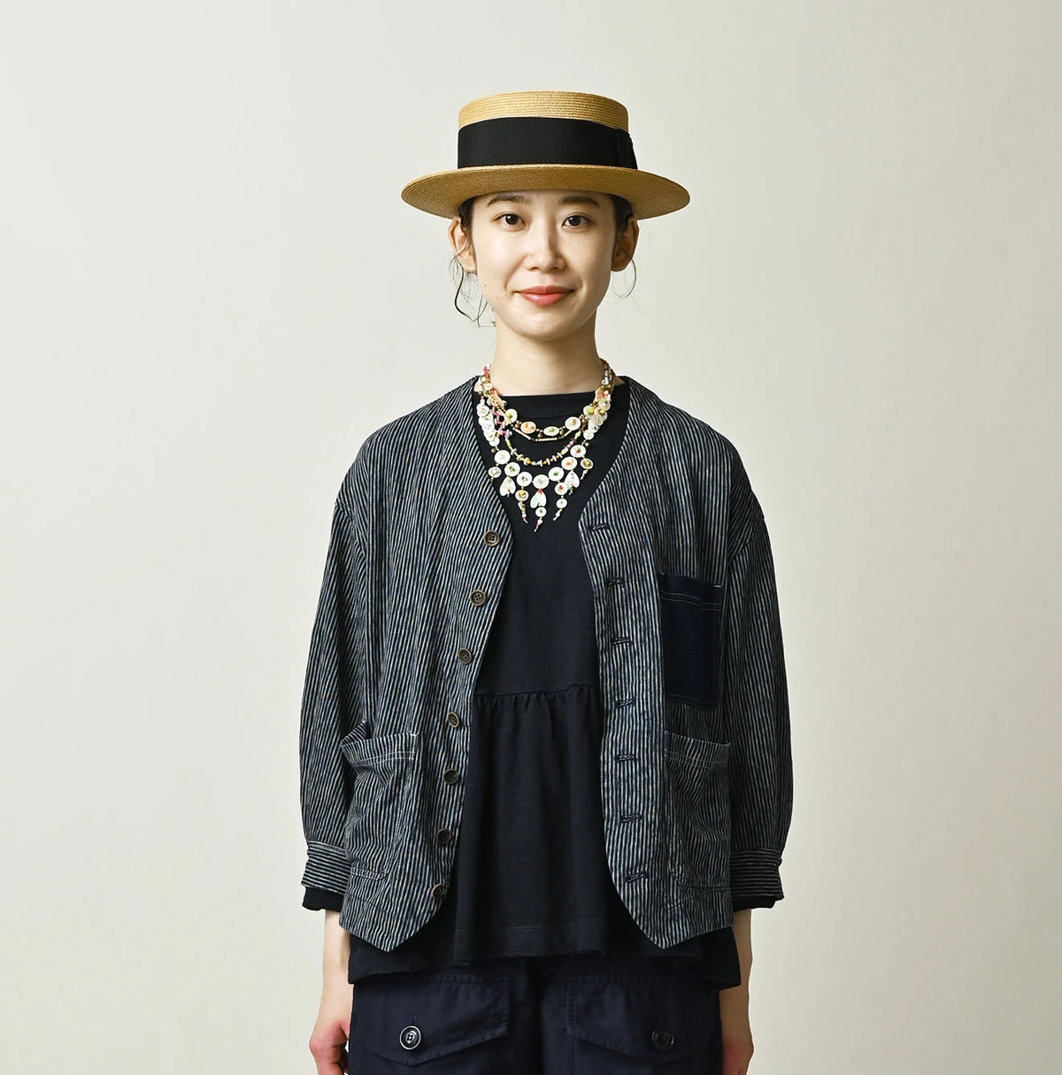 45R Hickory Tenjiku Puff Sleeve Overall