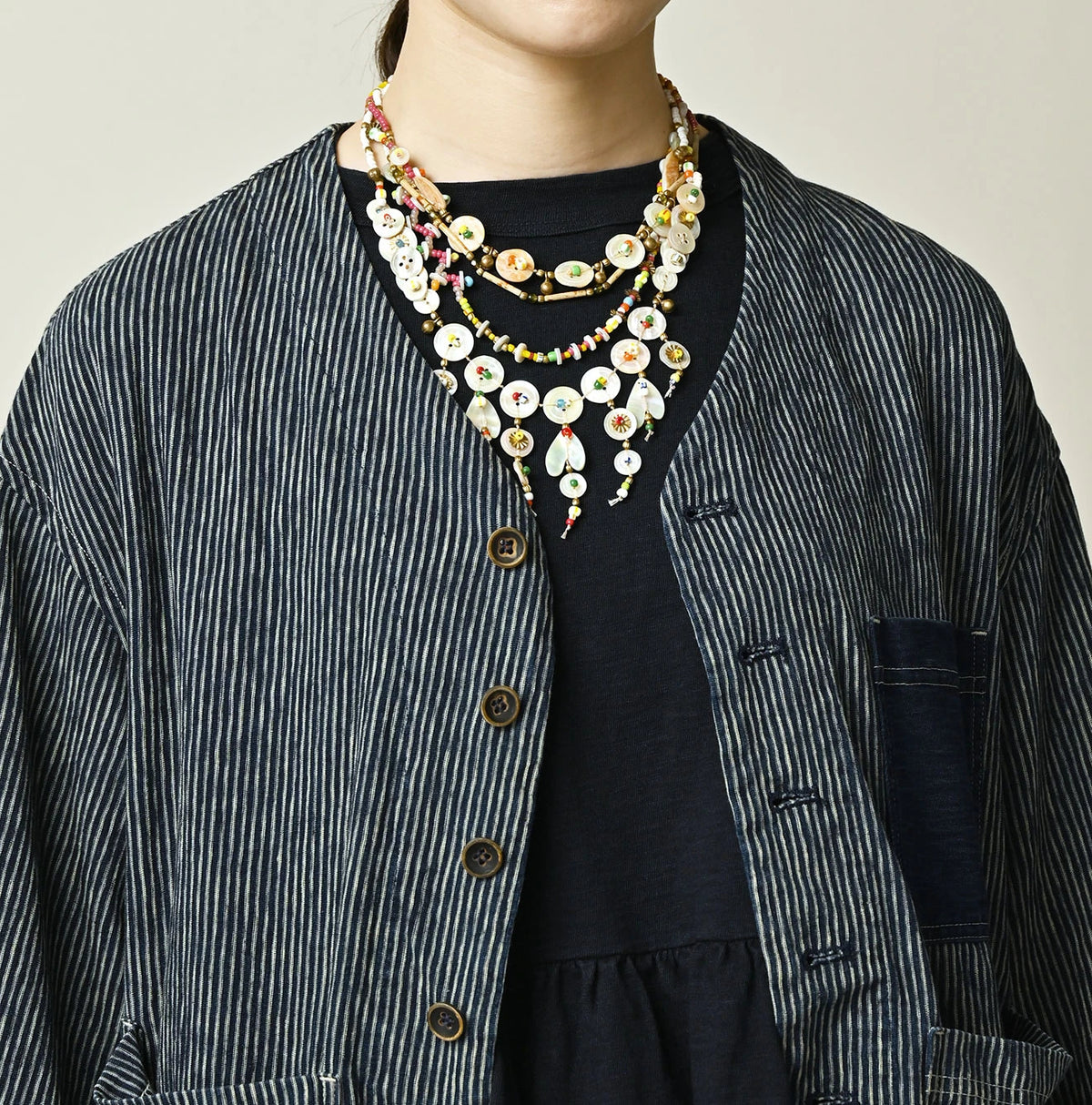 45R Hickory Tenjiku Puff Sleeve Overall