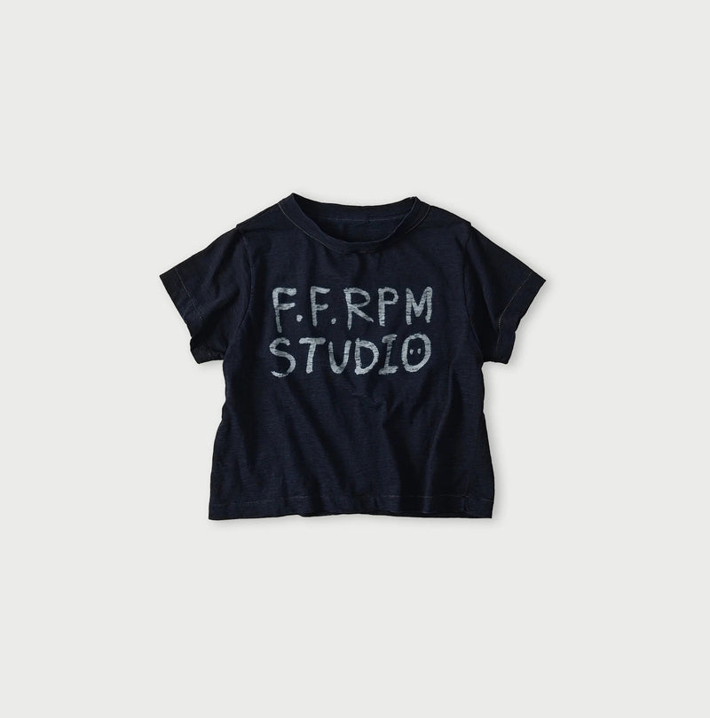 45R Indigo Donkey Logo Embroidery Chibi Hime T-shirt - Image 1