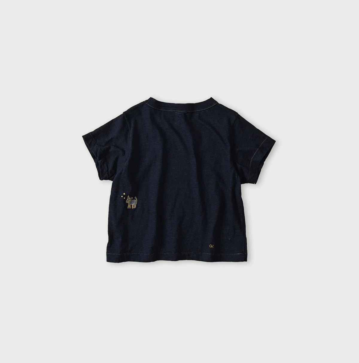 45R Indigo Donkey Logo Embroidery Chibi Hime T-shirt