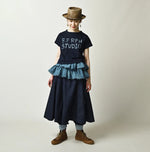 45R Indigo Donkey Logo Embroidery Chibi Hime T-shirt