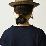 45R Indigo Donkey Logo Embroidery Chibi Hime T-shirt