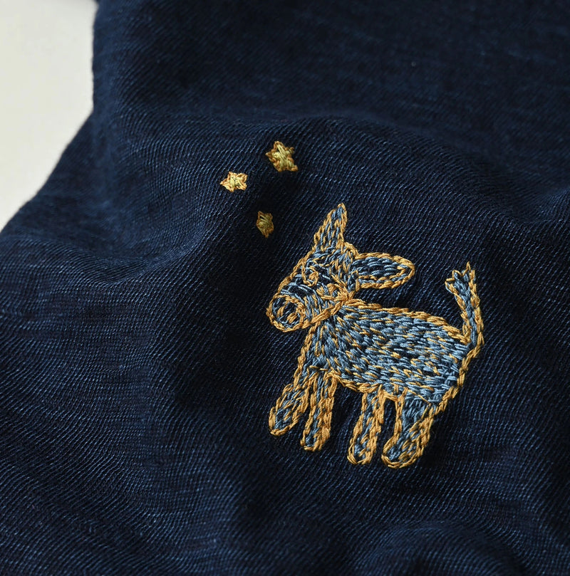 45R Indigo Donkey Logo Embroidery Chibi Hime T-shirt - Image 16