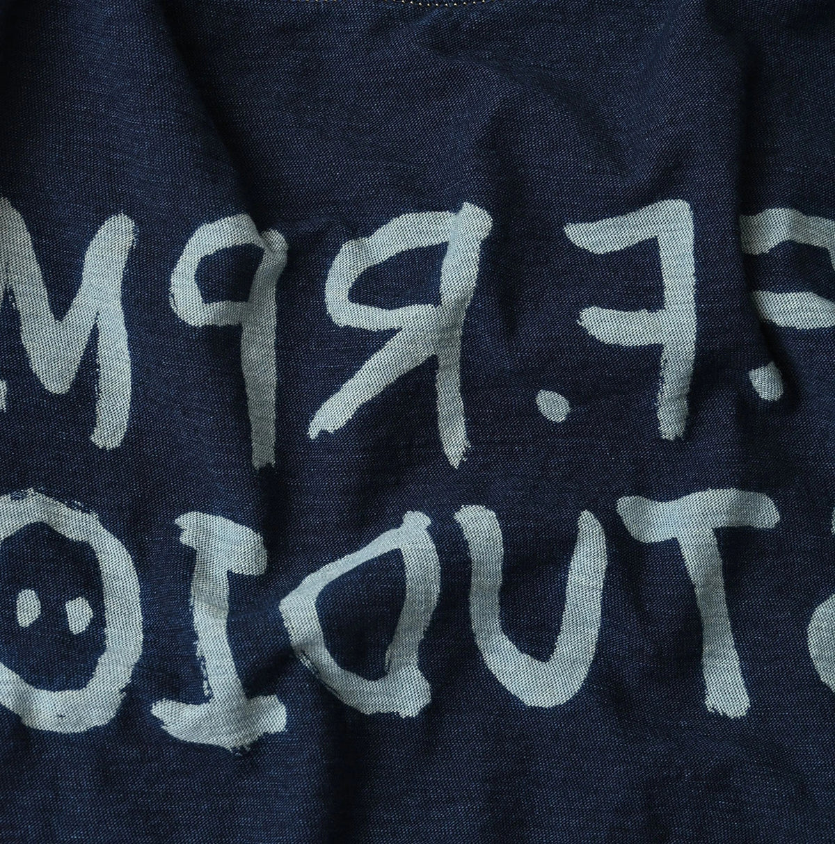 45R Indigo Donkey Logo Embroidery Chibi Hime T-shirt