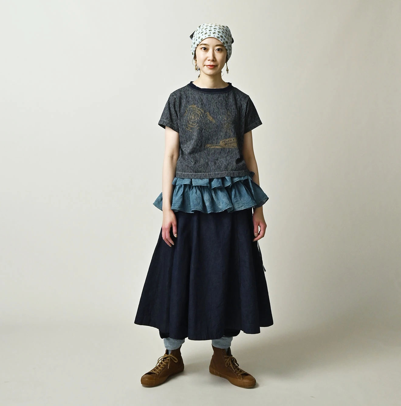 45R Indigo Hickory Tenjiku Graffiti Chibi T-shirt - Image 3