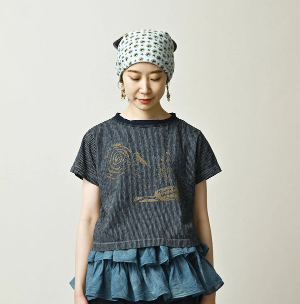 45R Indigo Hickory Tenjiku Graffiti Chibi T-shirt