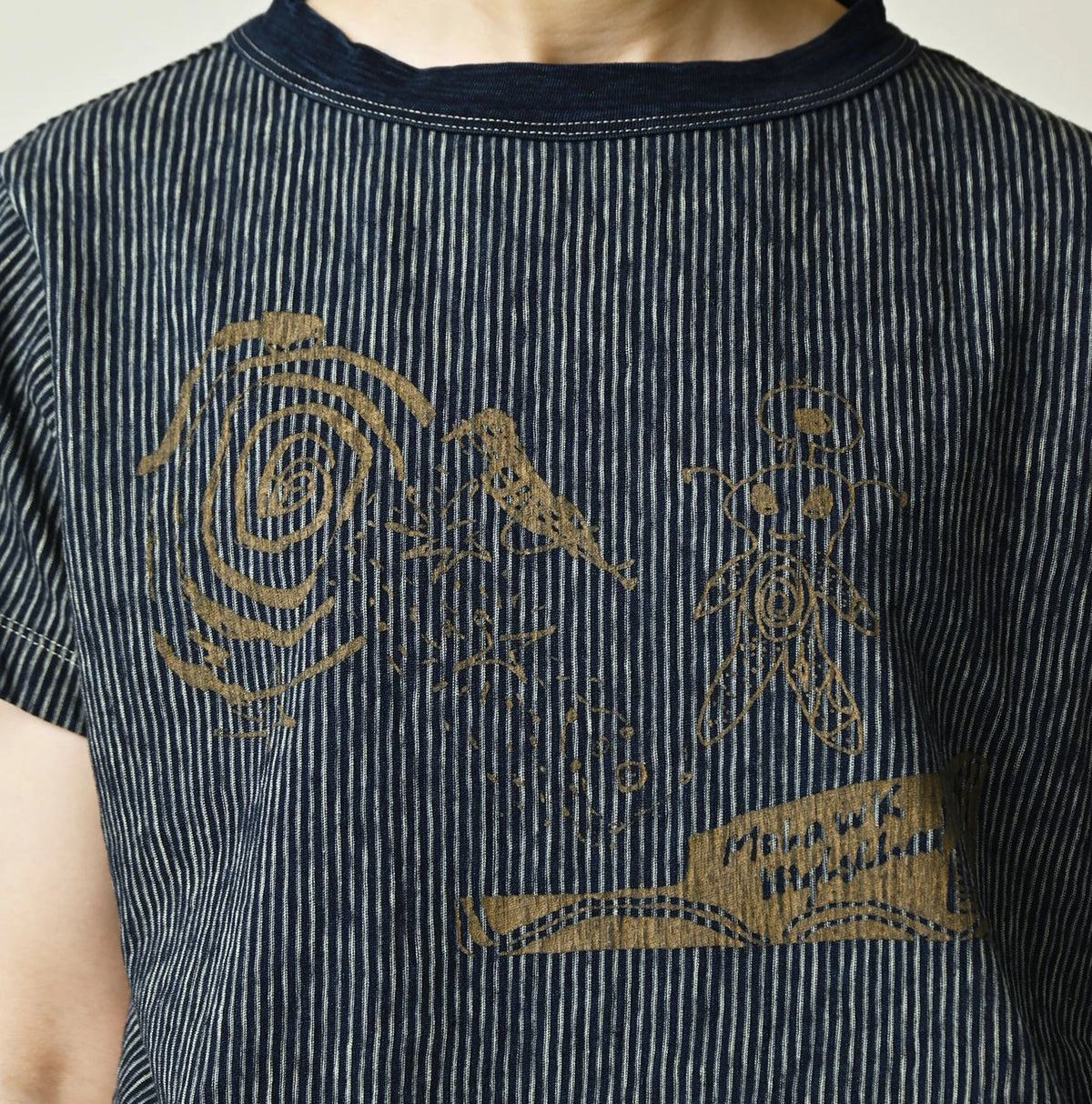 45R Indigo Hickory Tenjiku Graffiti Chibi T-shirt