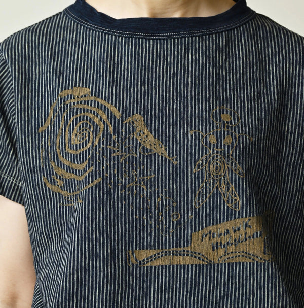 45R Indigo Hickory Tenjiku Graffiti Chibi T-shirt