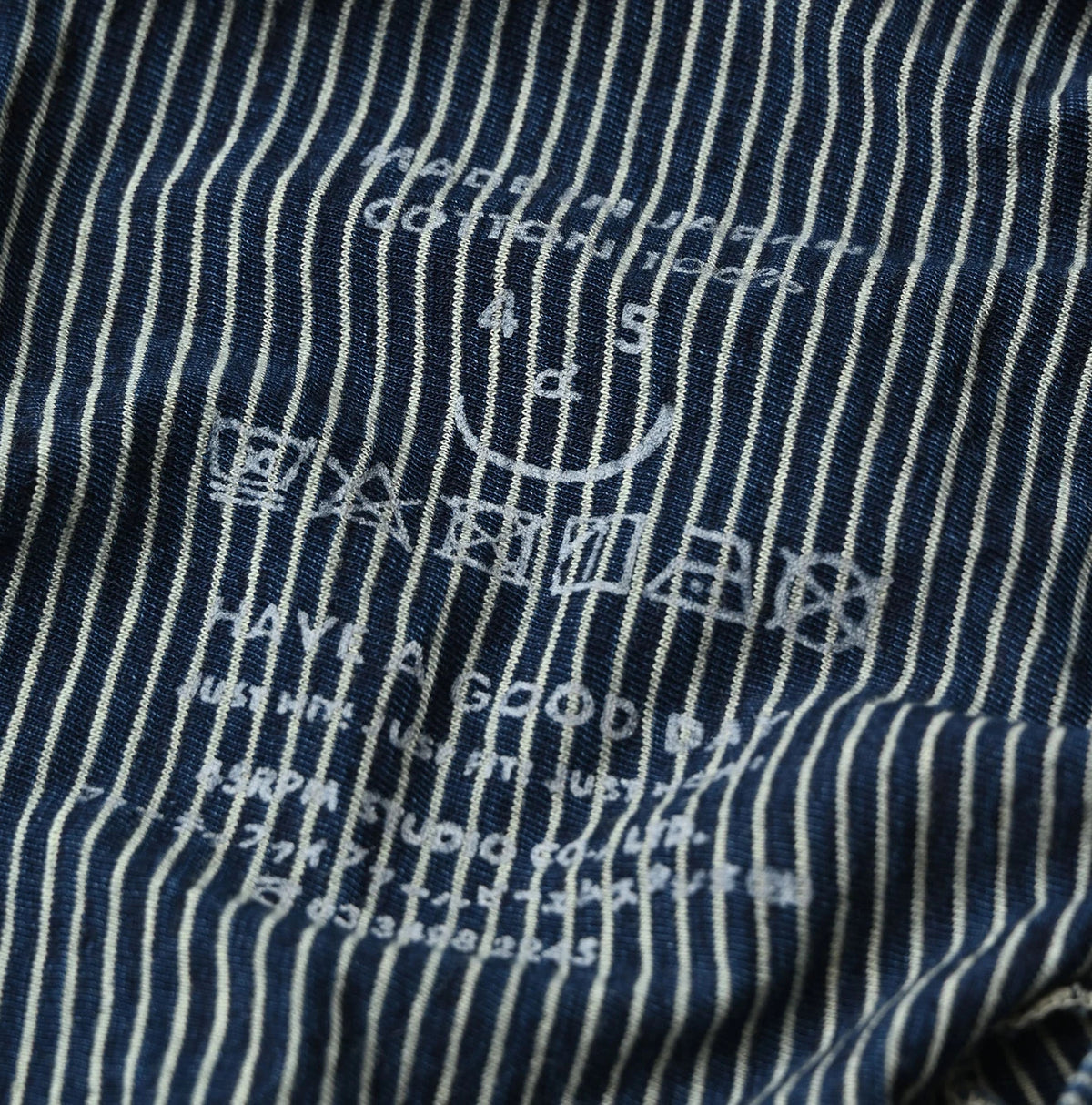 45R Indigo Hickory Tenjiku Graffiti Chibi T-shirt