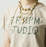 45R Donkey Logo Embroidery Chibi Hime T-shirt (Top-Dyed)