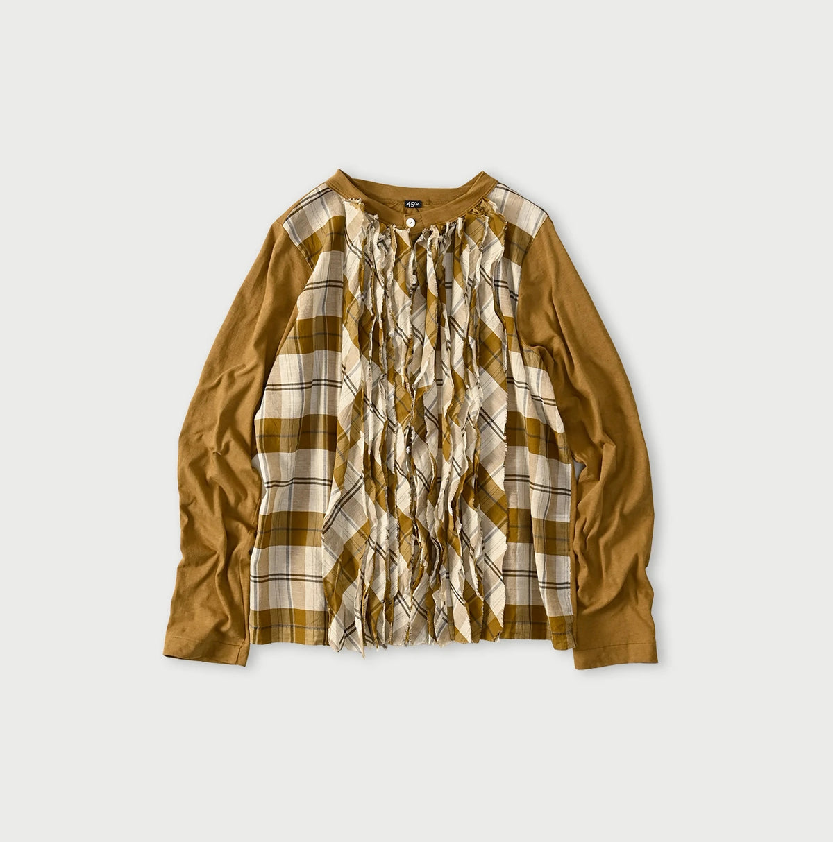 45R Tenjiku x Feather Khadi Frill Cardigan