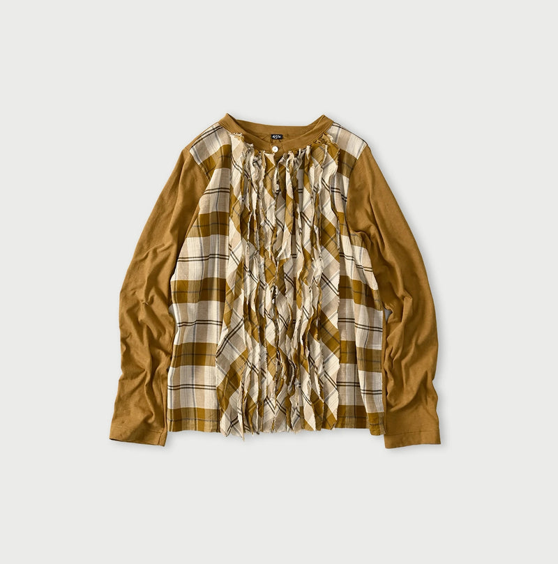45R Tenjiku x Feather Khadi Frill Cardigan - Image 1