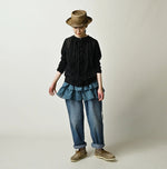45R Tenjiku x Feather Khadi Frill Cardigan