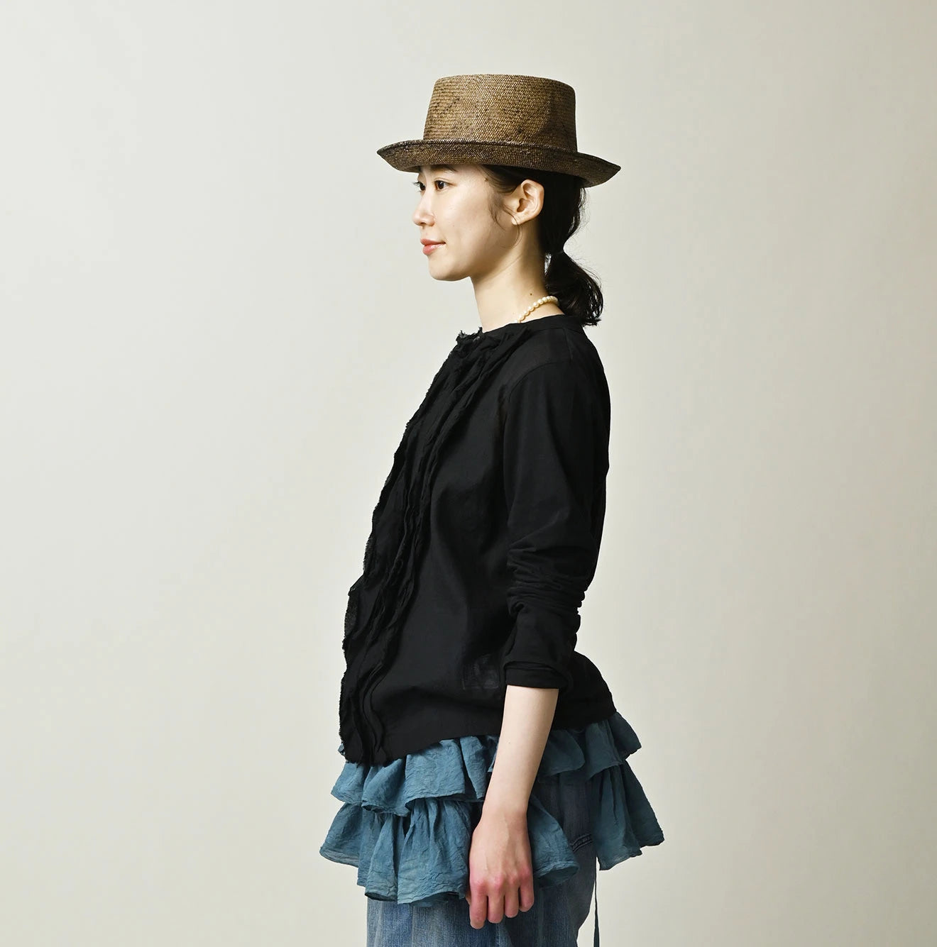 45R Tenjiku x Feather Khadi Frill Cardigan - Image 5