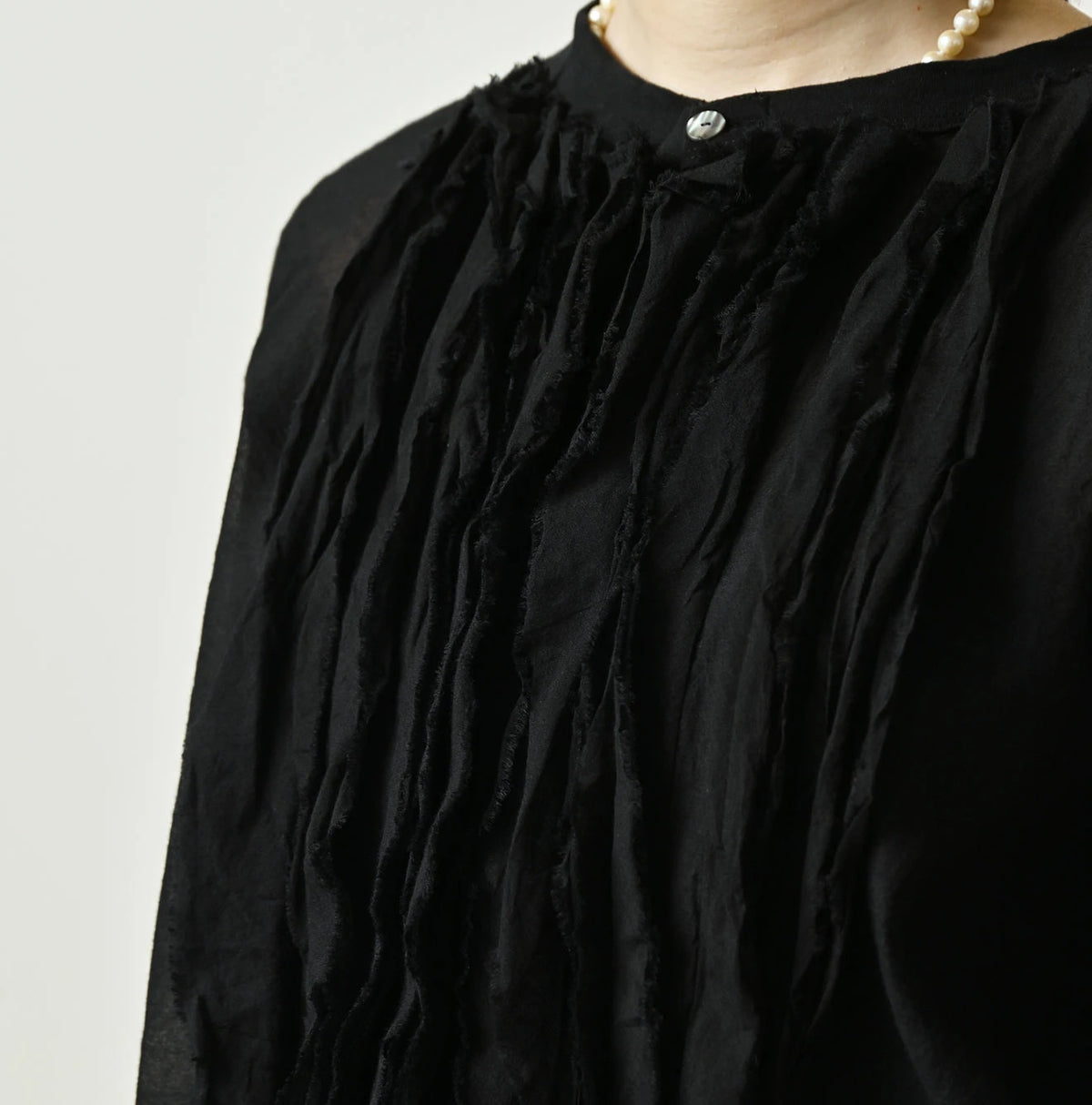 45R Tenjiku x Feather Khadi Frill Cardigan