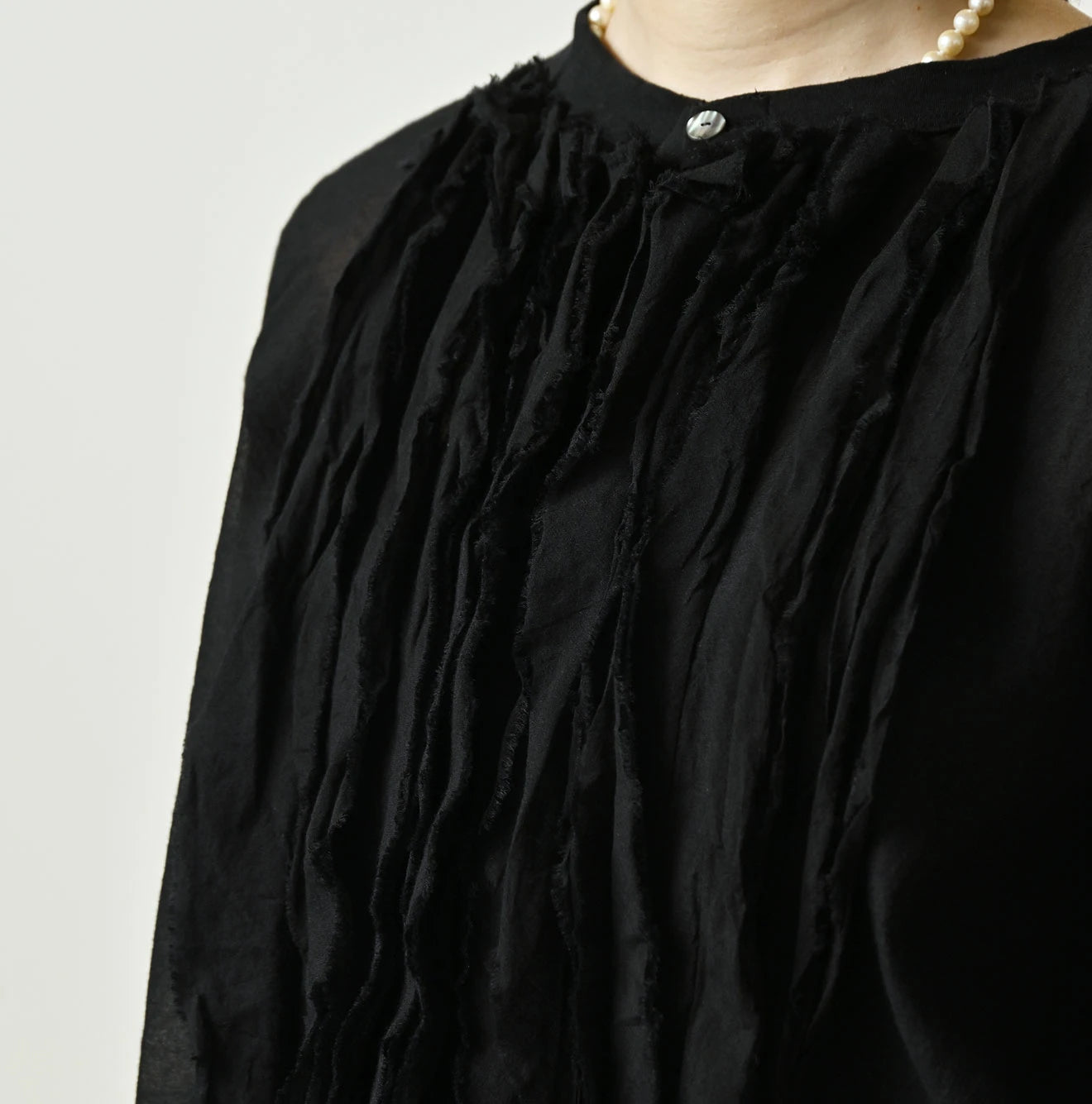 45R Tenjiku x Feather Khadi Frill Cardigan - Image 8