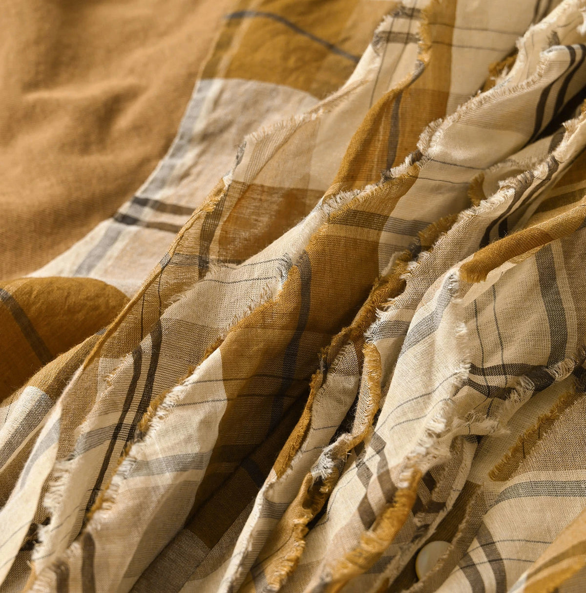 45R Tenjiku x Feather Khadi Frill Cardigan