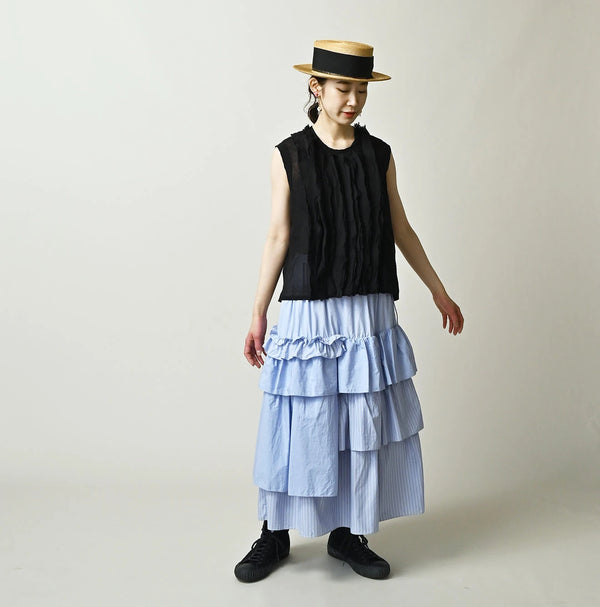 45R Tenjiku x Feather Khadi Frill Camisole