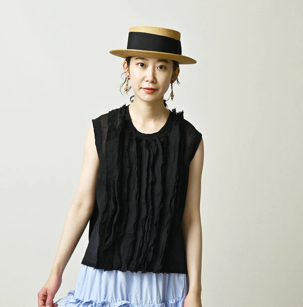 45R Tenjiku x Feather Khadi Frill Camisole