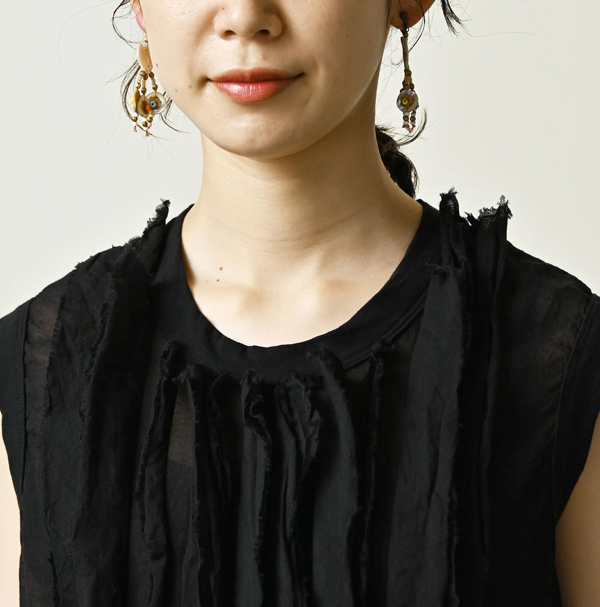 45R Tenjiku x Feather Khadi Frill Camisole
