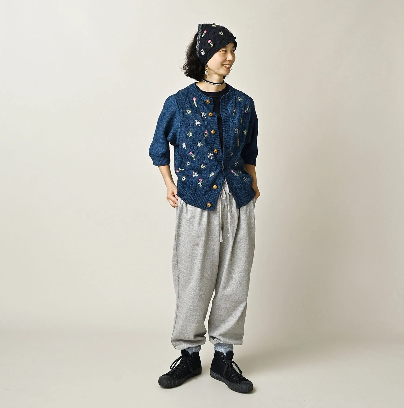 Indigo Bonbon Flower Bolero | 45R Official Online Store – 45R GLOBAL