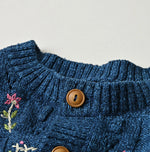 45R Indigo Bonbon Flower Bolero