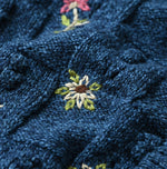 45R Indigo Bonbon Flower Bolero