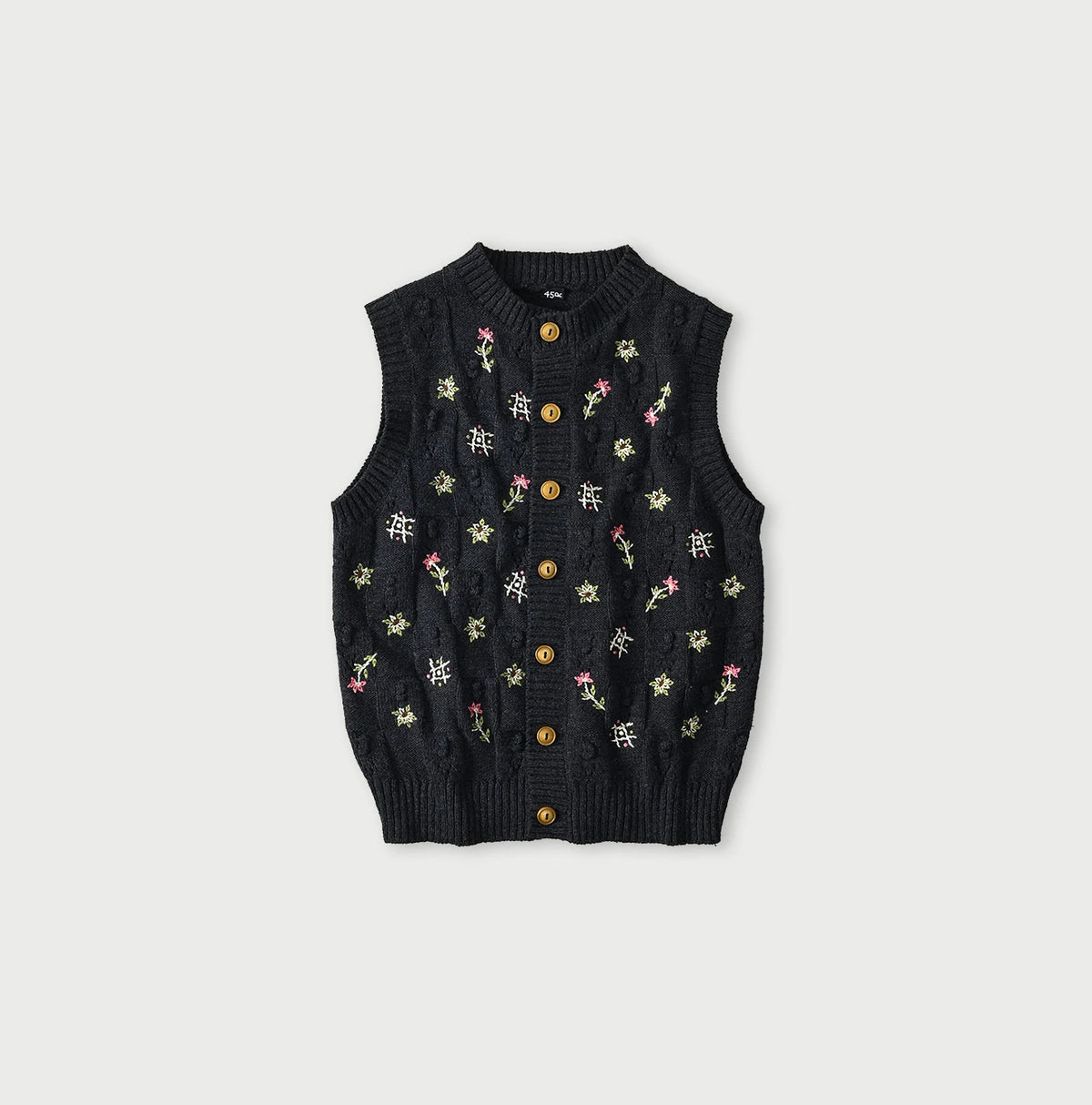 45R Indigo Bonbon Flower Vest