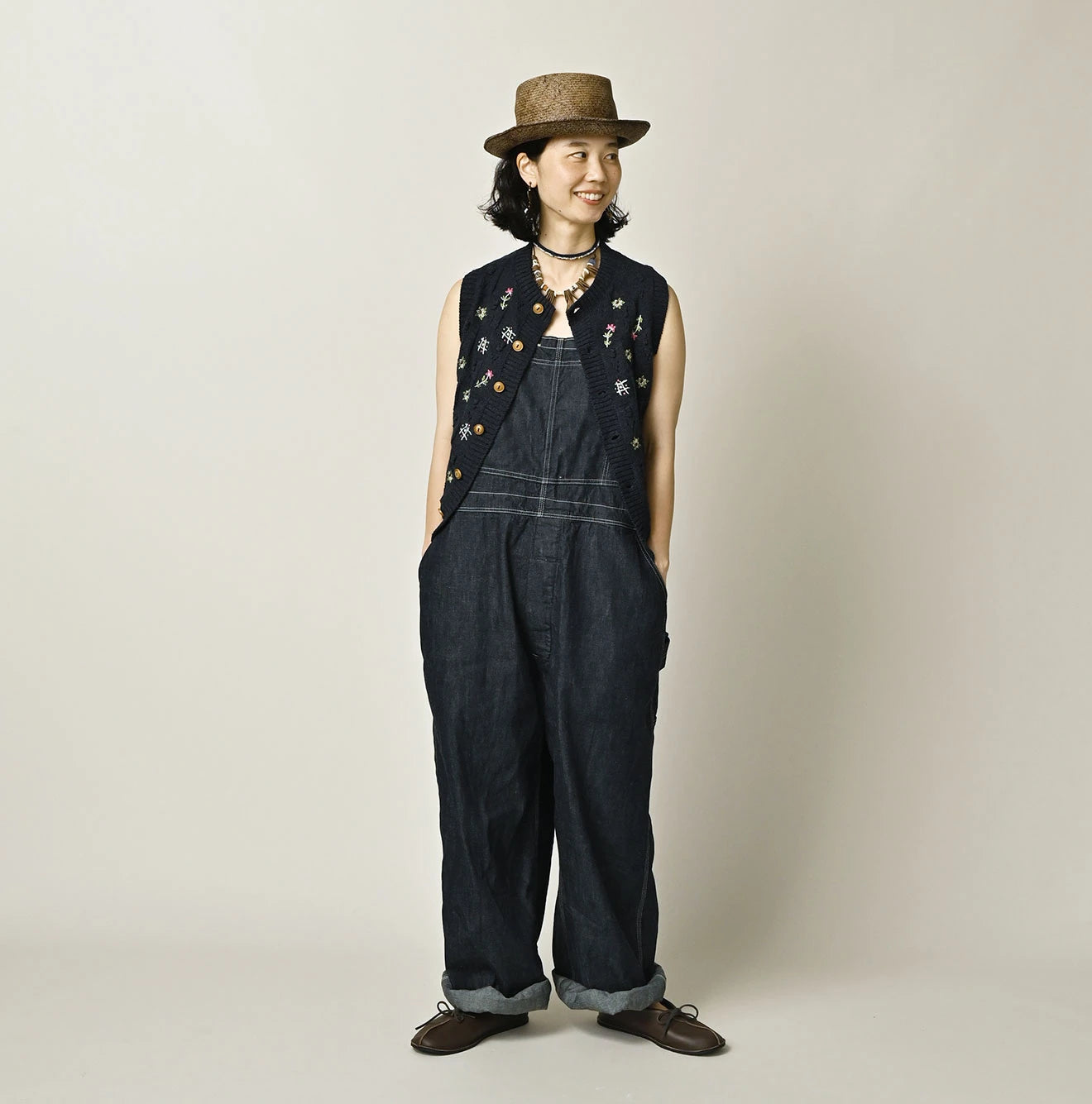 45R Indigo Bonbon Flower Vest - Image 2